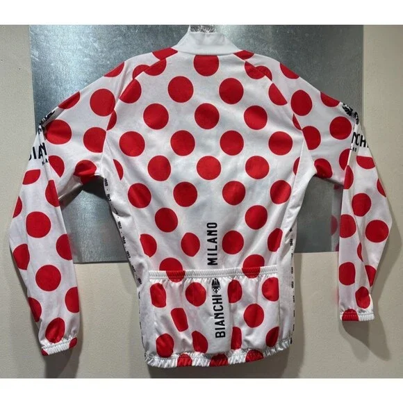 Bianchi Milano "King of the Mountains" Cycling Jersey Long Sleeve XL Vintage - Picture 2 of 16